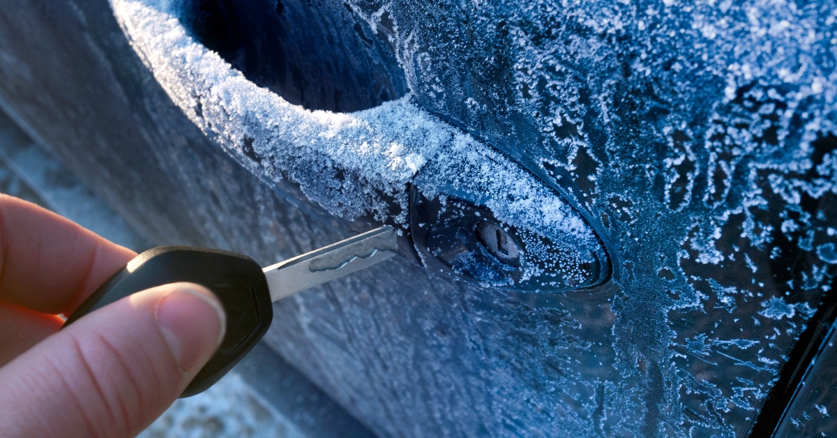 <p> On a cold day, rain or snow might cause your lock to freeze up. But there is an easy fix if you don’t have a lock de-icer.  </p> <p> Putting a small amount of sanitizer on your key before sliding it into the lock should do the trick. The alcohol in the sanitizer works to de-ice the lock. </p> <p> <strong>Pro tip:</strong> Save more money by <a href="https://financebuzz.com/save-money-on-car-insurance?utm_source=msn&utm_medium=feed&synd_slide=9&synd_postid=16544&synd_backlink_title=comparing+auto+insurance+quotes&synd_backlink_position=7&synd_slug=save-money-on-car-insurance">comparing auto insurance quotes</a> and choosing the insurer with the right policy at the best price.  </p>