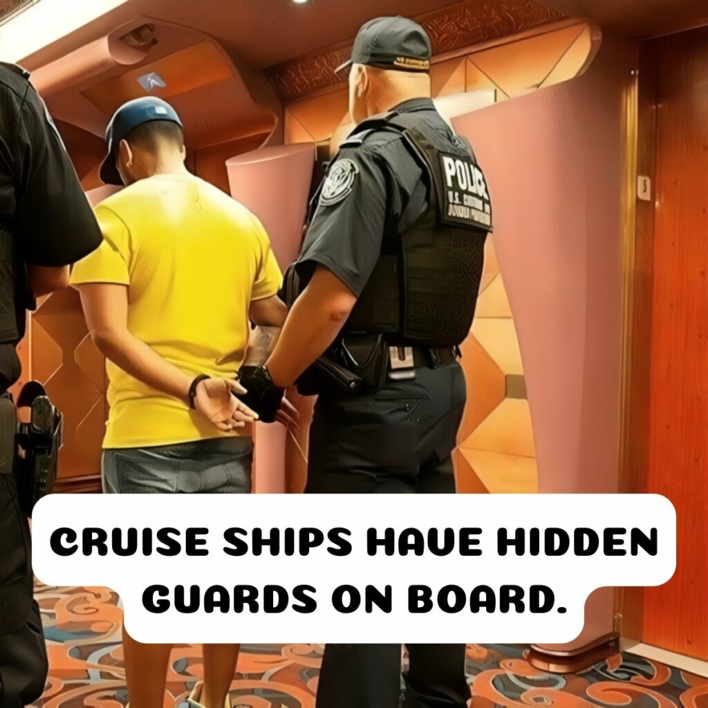 <p>Certain cruise ships, particularly those sailing through regions with piracy concerns, may employ the services of hidden armed guards onboard. These security personnel are discreetly positioned to safeguard the vessel and its passengers from potential threats. While their presence might not be readily apparent to passengers, they serve as a deterrent and can respond swiftly in the event of a security issue. <br>Cruise lines take passenger safety seriously and implement various security measures to ensure a safe and enjoyable voyage. However, the specifics of these security arrangements, including the use of armed guards, are typically kept confidential to maintain the overall sense of security onboard.</p>