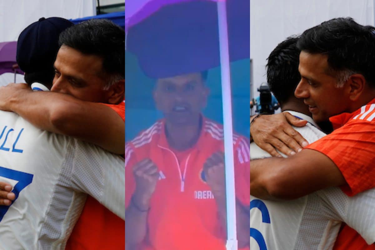 watch: rahul dravid's rare display of emotions as he celebrates india's win in ranchi test