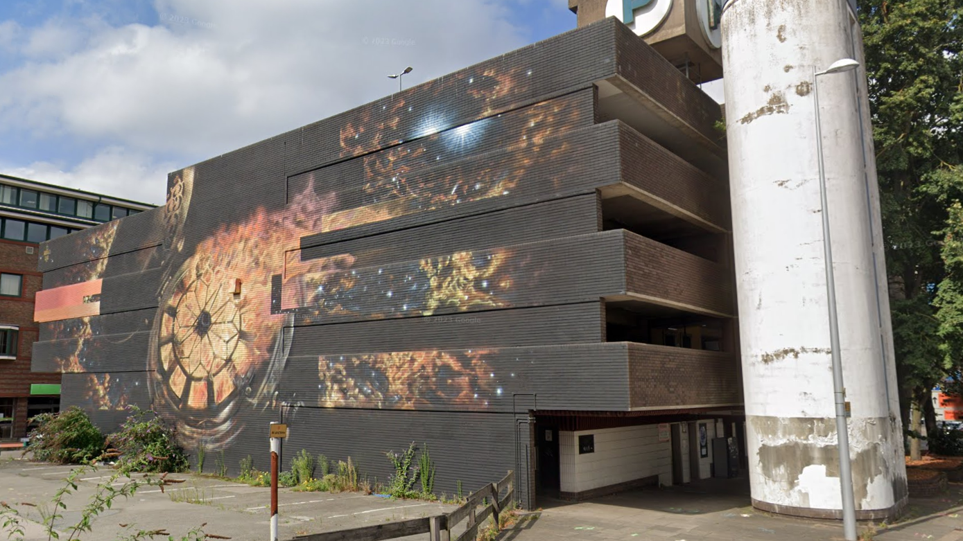 city's largest mural being torn down
