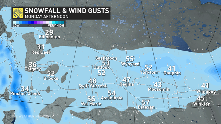 Blowing snow impacts travel on the Prairies, as temperatures take a ...