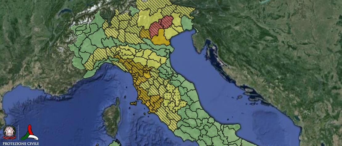 Maltempo, La Protezione Civile Fa Scattare L’allerta. Rossa In Veneto ...