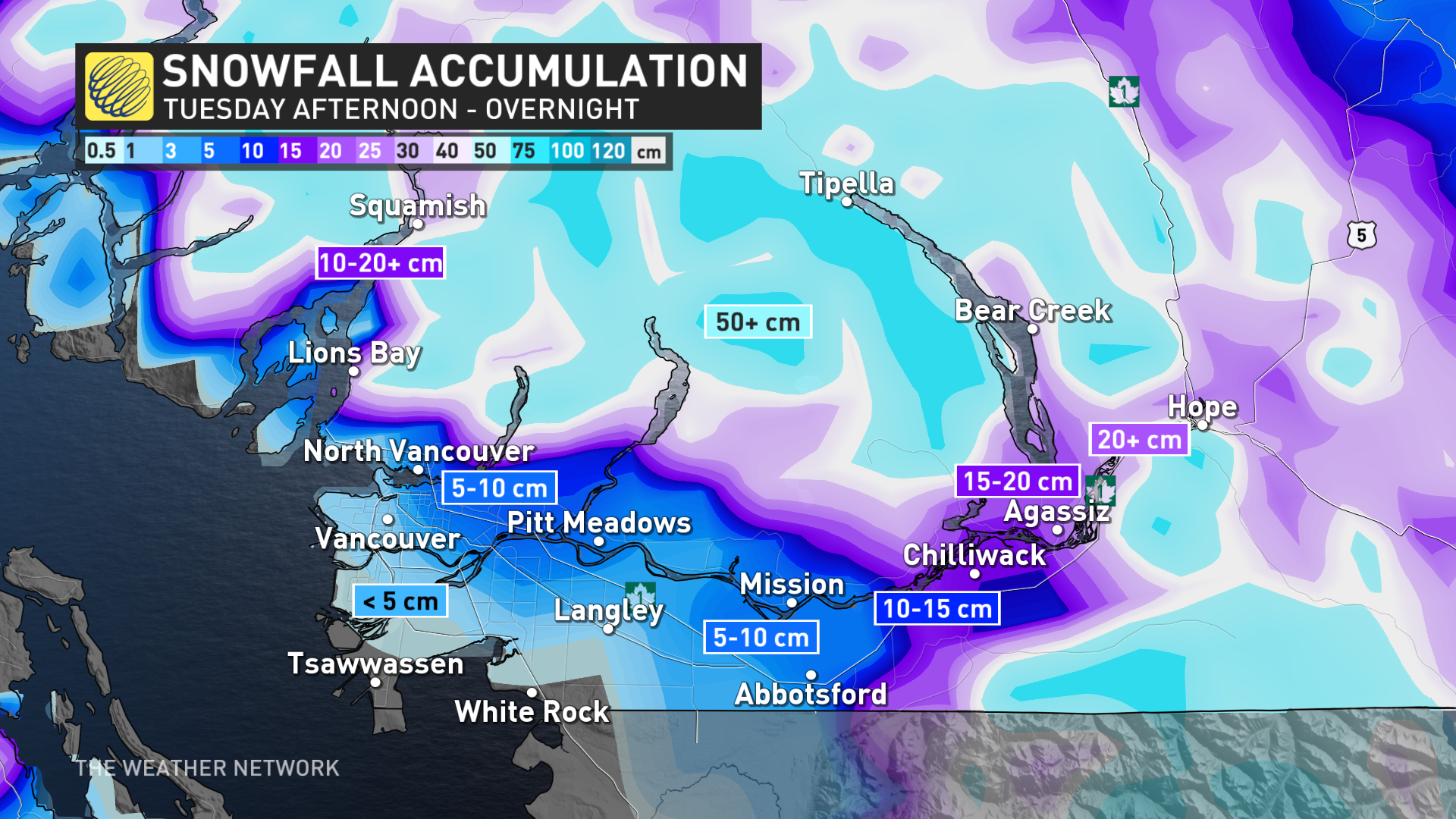 arctic air ushers in low-elevation snow risk to b.c.