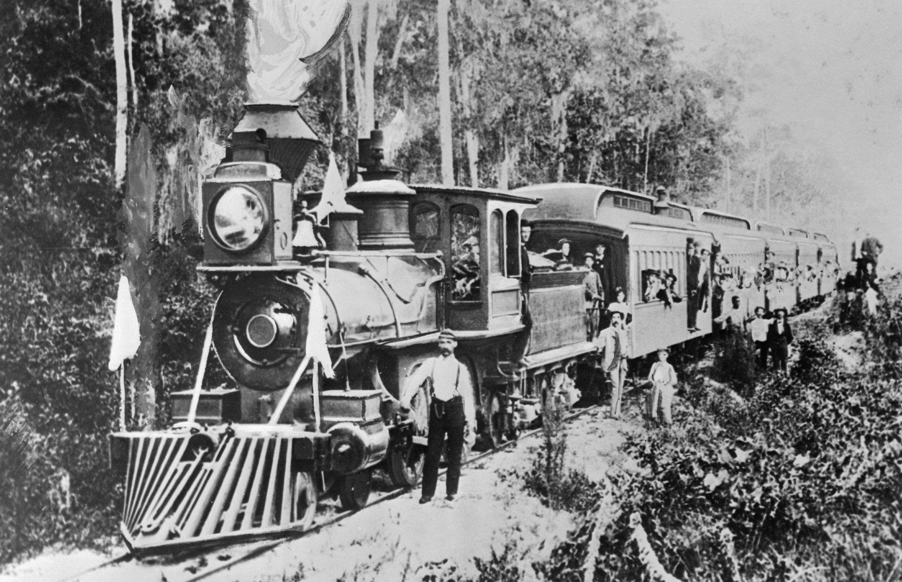 <p>As the United States expanded into the Wild West, settlers were transported by a technological advance that changed the face of America: the railroad. Railways would eventually cross both country and continent, linking the Atlantic and Pacific oceans and helping turn America into the global superpower that it is today.</p>  <p><strong>Click through this gallery to journey back in time to the nation’s first locomotive, steam through the Golden Age of Rail and terminate once again in the present day...</strong></p>