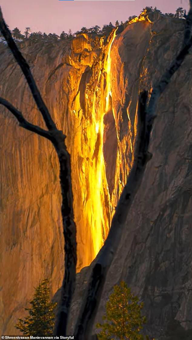 Photographer captures stunning timelapse of Yosemite's annual 'firefall ...