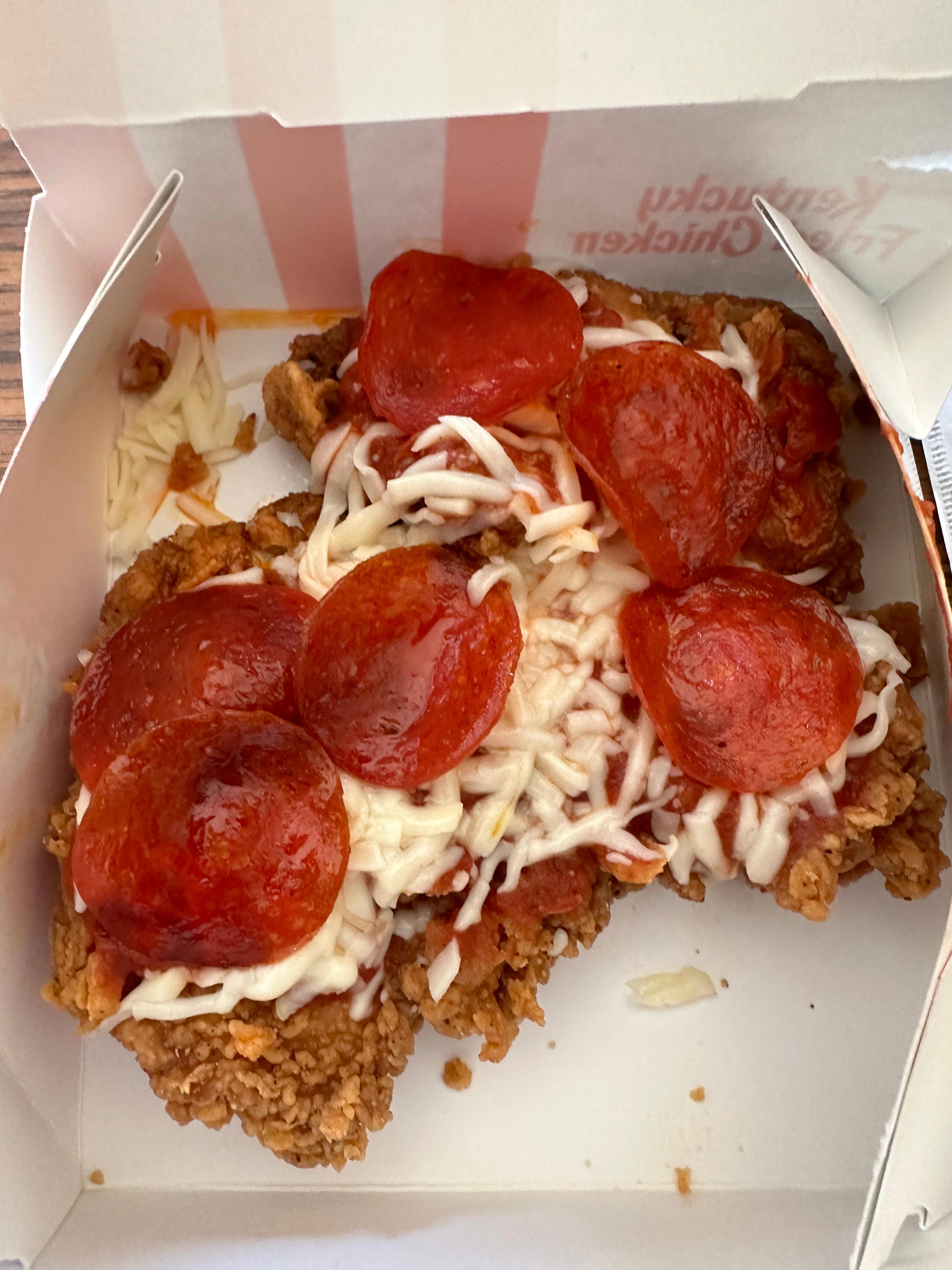 kentucky fried chicken's chizza is out. we tried it for you