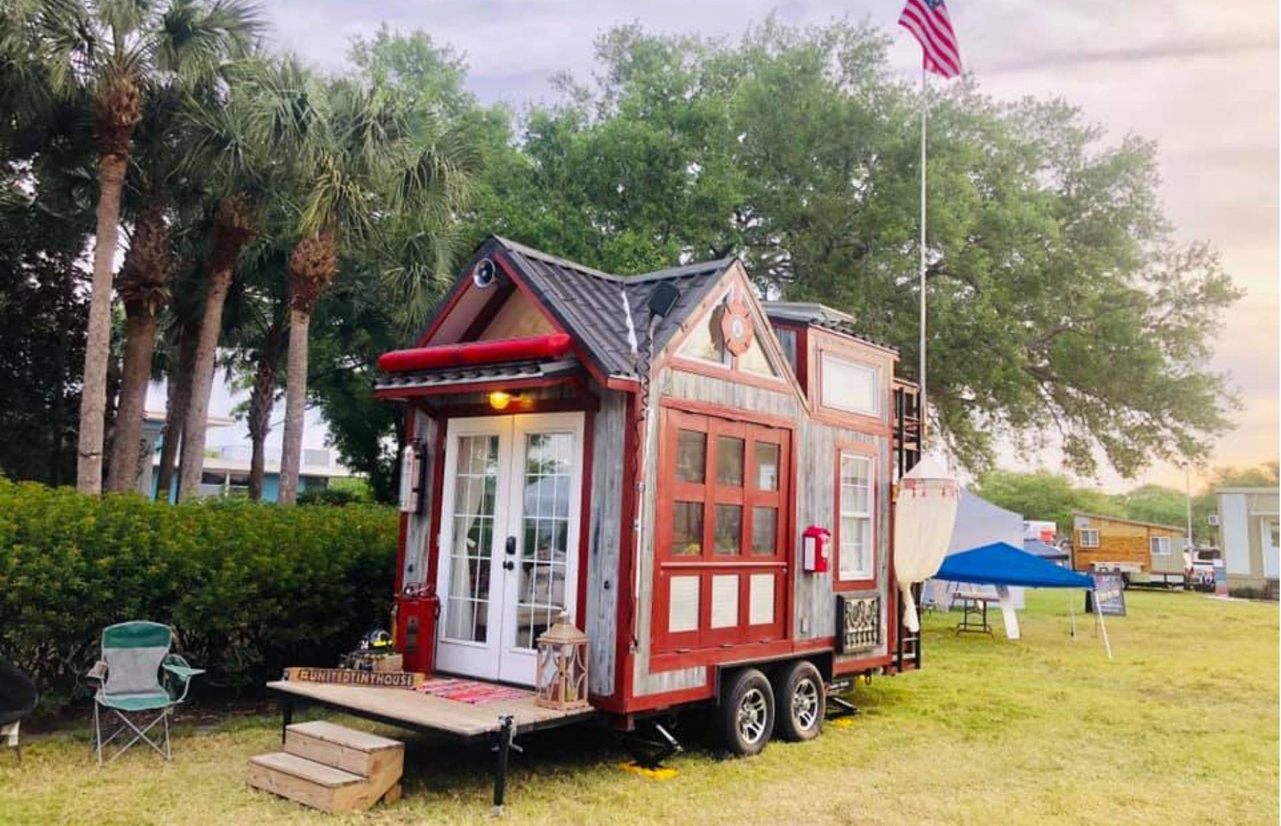 <p>This unique tiny home is one of the coolest conversion projects we’ve seen. Known as the <a href="https://www.facebook.com/pg/tinyfirehouse">Tiny Firehouse – Station No. 9</a>, the petite pad is another amazing creation by John and Fin Kernohan. They designed the mobile retreat as a tribute to retired and active firefighters, as well as first responder heroes who are no longer with us.</p>