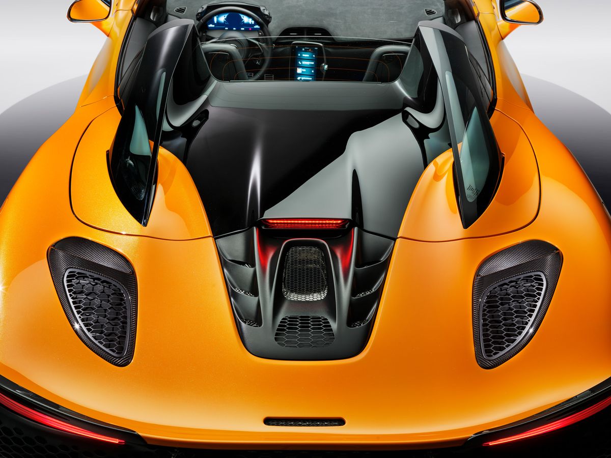 2025 mclaren artura spider is an exotic droptop with a 690-hp hybrid v-6
