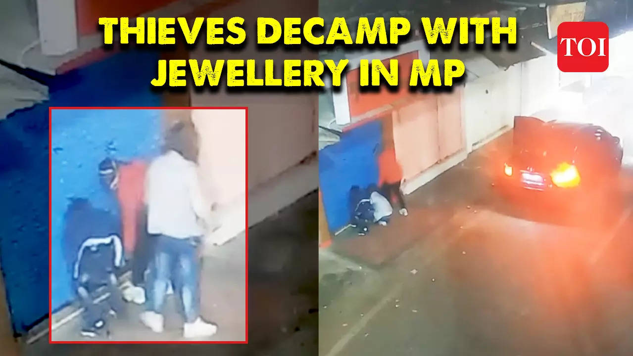 CCTV: Thieves Arrive In Car, Decamp With Jewellery In MP's Damoh