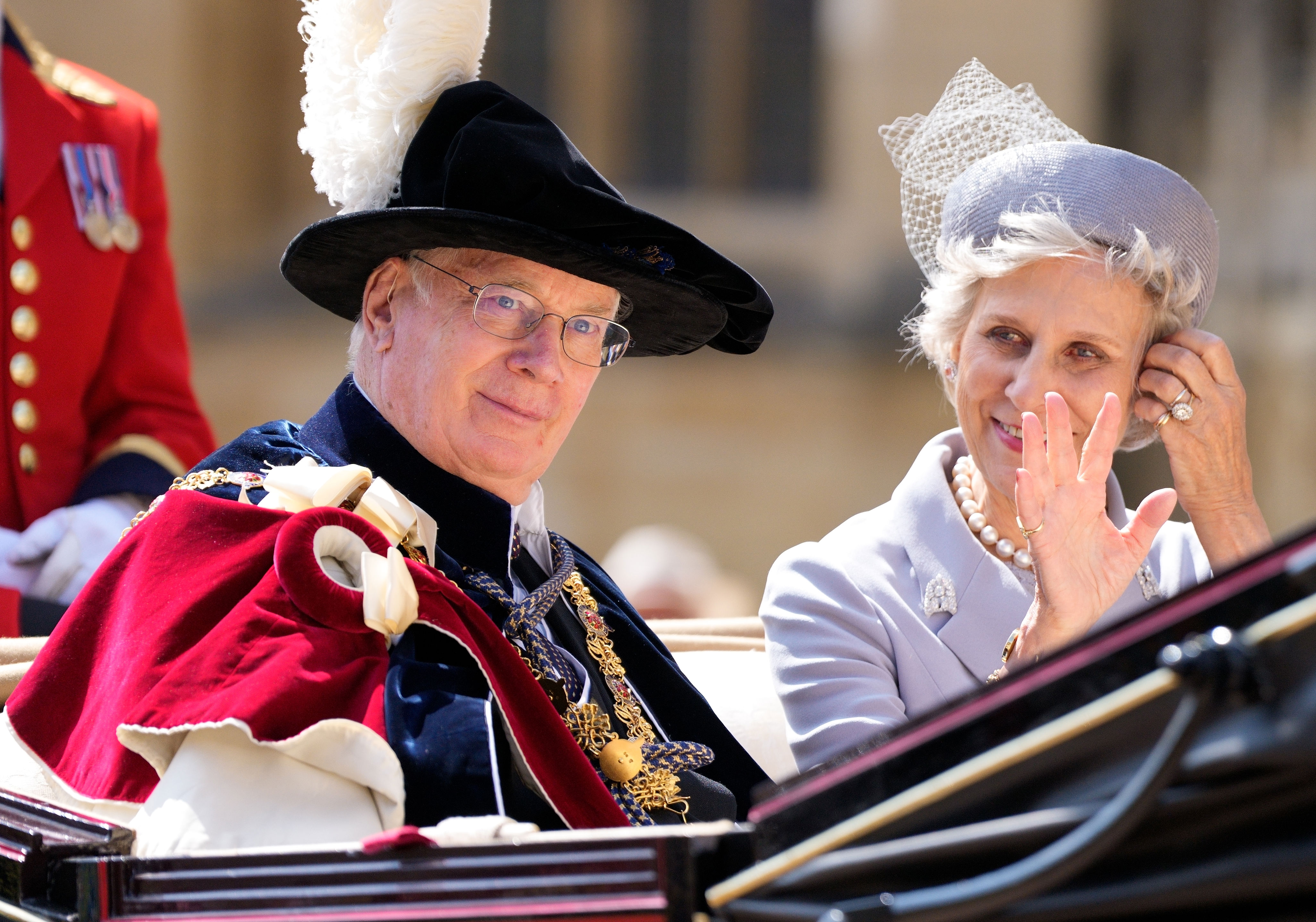 <p>Prince Richard, Duke of Gloucester (seen here with his wife, Birgitte, Duchess of Gloucester) is 31st in line to the throne. </p><p>The former architect is a first cousin of the late Queen Elizabeth II and a grandson of Britain's King George V and Queen Mary. </p>