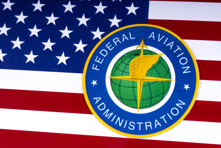 Federal Aviation Administration Logo and US Flag