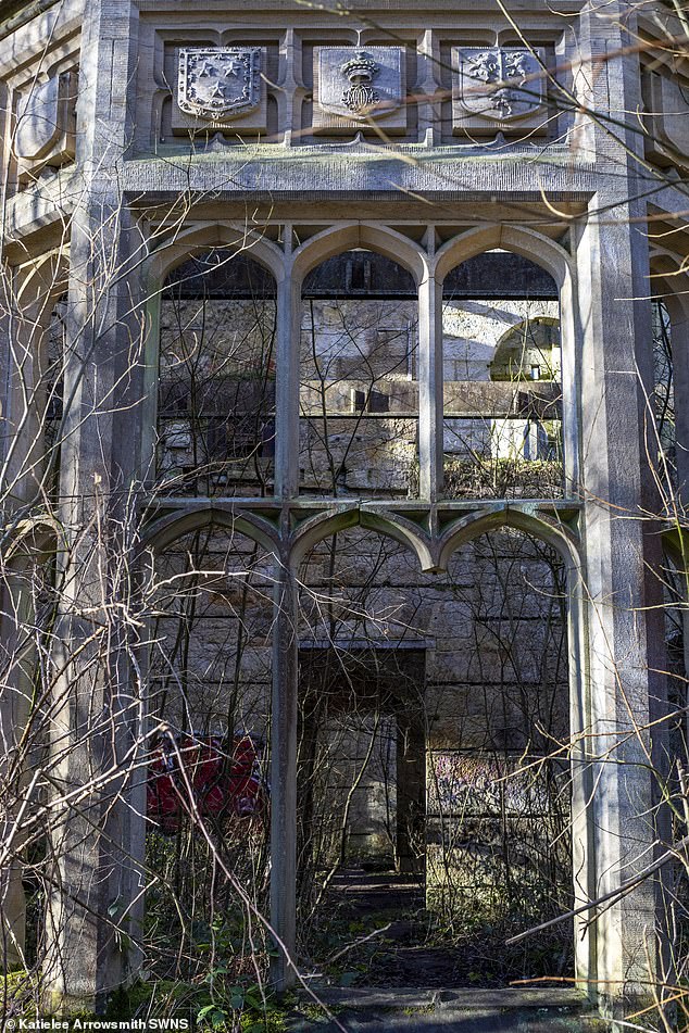 the not-so stately home that time forgot: stunning drone pictures reveal huge 'haunted' mansion that was once owned by a scottish earl and featured in outlander but has sat empty for decades