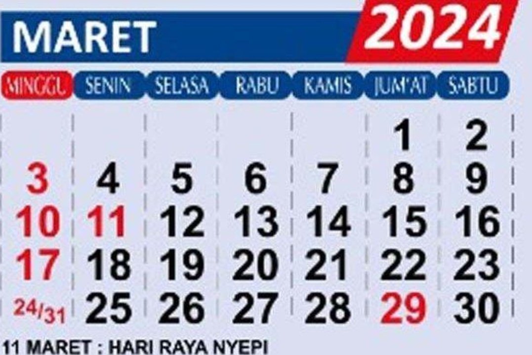 Kalender Jawa Maret 2024 Lengkap Dengan Weton