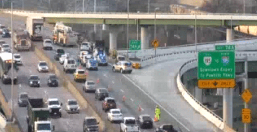 Crash On I-95 Causes Delays In Richmond Near James River Interstate Bridge