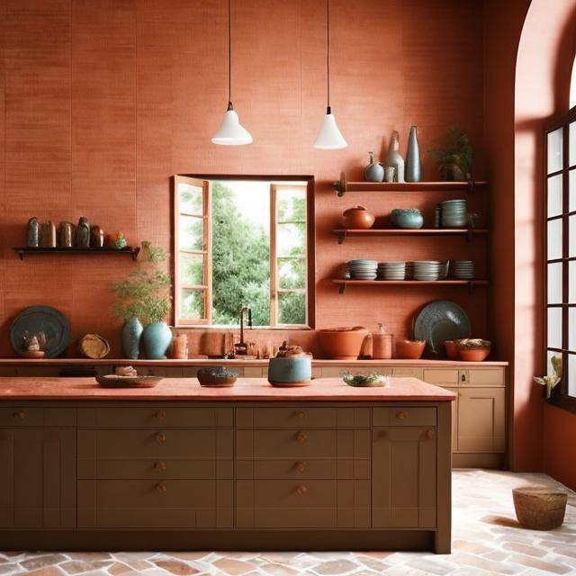 <p>The magic of terra cotta lies in its ability to infuse spaces with warmth and elegance. In living rooms, a terra cotta-colored wall can act as a stunning backdrop, enhancing the coziness of the space and making it more inviting. In kitchens, terra cotta tiles can add a touch of rustic charm, creating a welcoming atmosphere where family and friends can gather.</p> <p>But the beauty of terra cotta extends beyond its aesthetic appeal. This color, with its earthy undertones, has a grounding effect, creating a sense of calm and tranquility. It's a color that encourages conversation and connection, making it a perfect choice for spaces where people come together.</p>