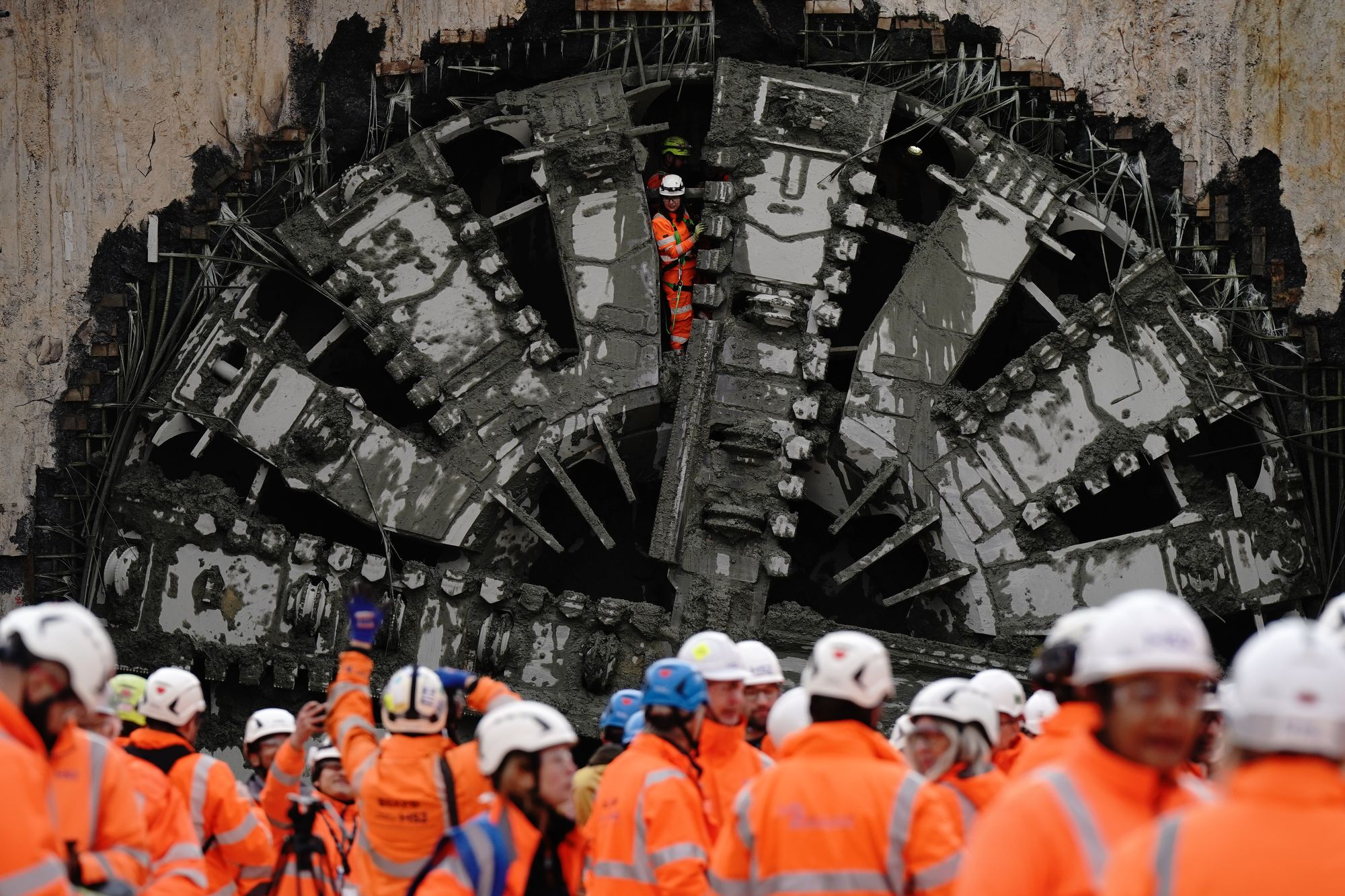 machine digging hs2’s longest tunnel breaks through