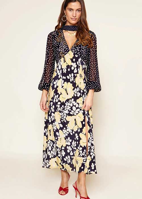 spend or splurge: dunnes stores' floral midi dress is a dupe for rixo