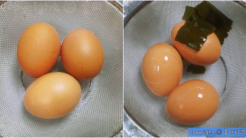 계란 삶을 때 ‘다시마’ 넣으면 정말 이렇게 된다고!?