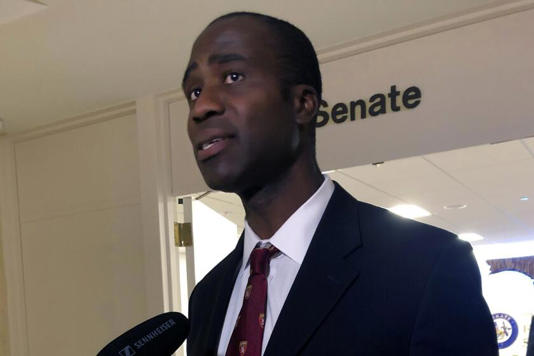 Florida Surgeon General Joseph Ladapo secured his position as the most dangerous quack in America with his response to a measles outbreak in his state. ((Brendan Farrington / Associated Press))