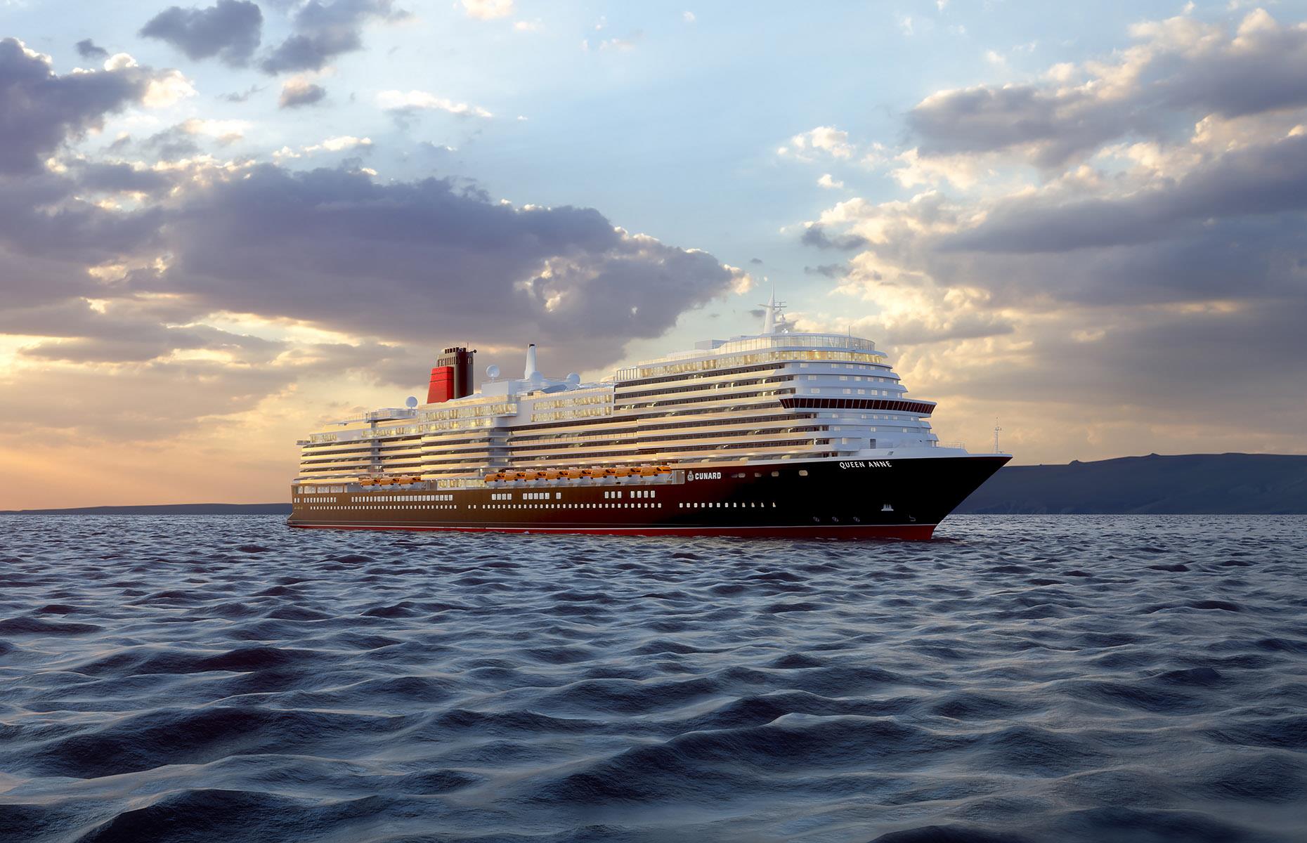 <p>Launching in May 2024, Queen Anne is the newest cruise liner in the Cunard fleet and the 249th ship to sail under its historic flag. On board, life centers around the three-story grand lobby, a show-stopping space celebrating 182 years of Cunard. For the ship's 2,996 guests, entertainment can be found in the casino, library, art gallery and 825-seat theater, while the Queens Room hosts everything from afternoon tea and classical recitals to ballroom dancing. As if that's not enough, there's also a spa, wellness center and The Pavilion – a space with a retractable glass dome roof where passengers can enjoy open-air theater, cinema screenings and live music.</p>