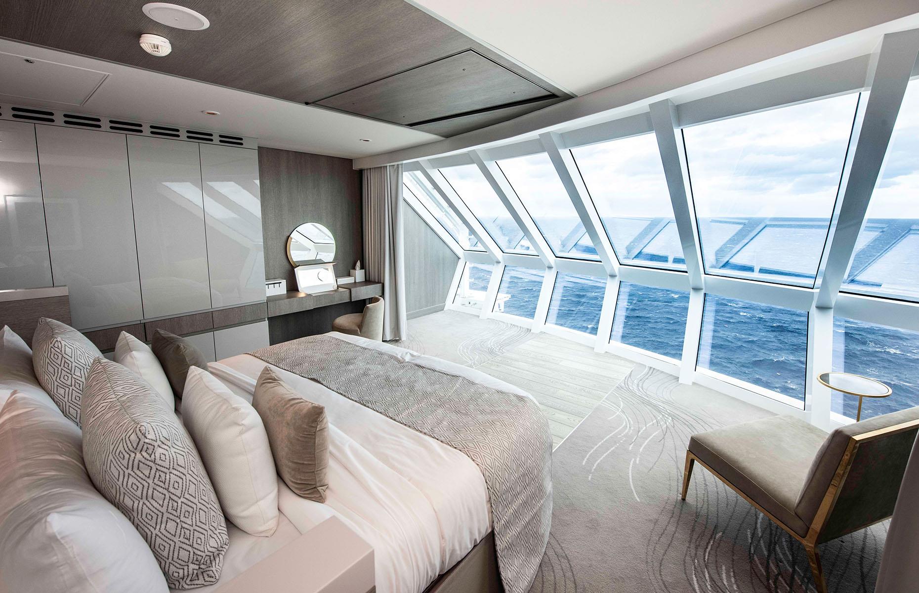 <p>The Iconic Suite is part of The Retreat, an exclusive area of the ship accessible to suite guests. It's home to a sundeck, restaurant and lounge where your butler, along with a team of attendants and concierges, will cater to your every whim. In 2024, Celebrity Edge will visit Hawaii, Alaska, Tahiti and New Zealand and also take in Australia's wine country. A stay in an Iconic Suite on a 13-night cruise around New Zealand costs from around $28.3k per person.</p>