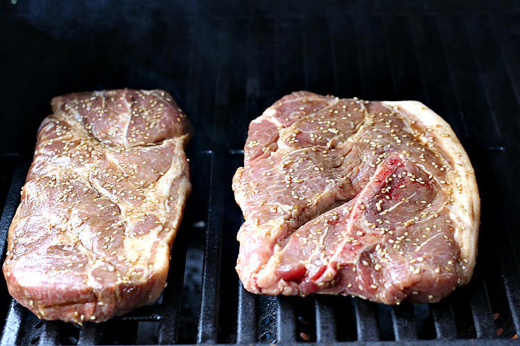 How To Grill Pork Steaks! Easy Dinner!