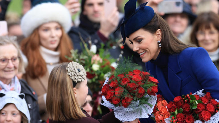 Kate greets well wishers