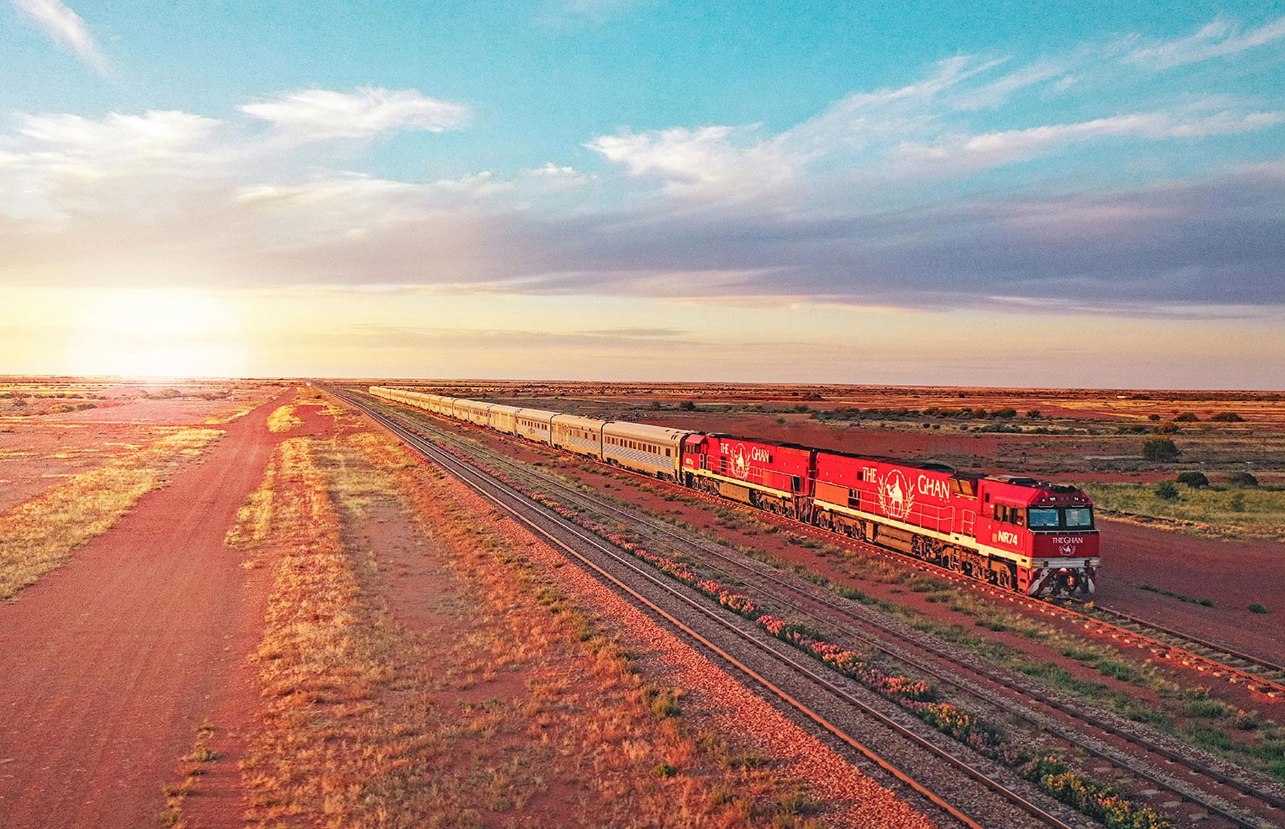 <p>Australia's swankiest rail experience started out in 1929 as <em>The Afghan Express</em>. Now considered one of the world's greatest train journeys, the renamed <em>The Ghan</em> trundles 1,851 miles (2,979km) through the Aussie outback on a route that takes it from Adelaide to Darwin via Alice Springs.</p>  <p>The epic Ghan Expedition package, which stretches over four days and three nights, is only matched by its epic fare prices. The most expensive option, the Platinum Service, comes in at $5,280 (£4,155), which works out at $1,760 (£1,385) per person per night.</p>