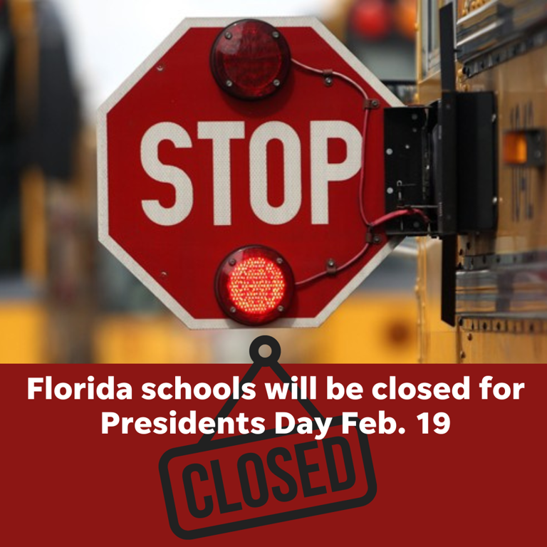 Is there school today in Florida for Presidents Day, Monday, Feb. 19?