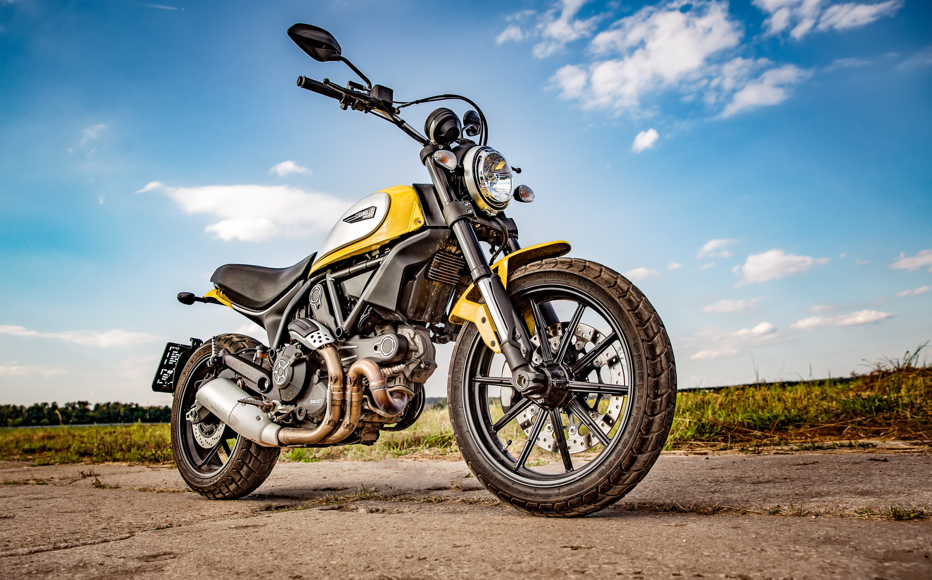 Scramblers are European street bikes adapted for use on dirt without having to change the suspension.