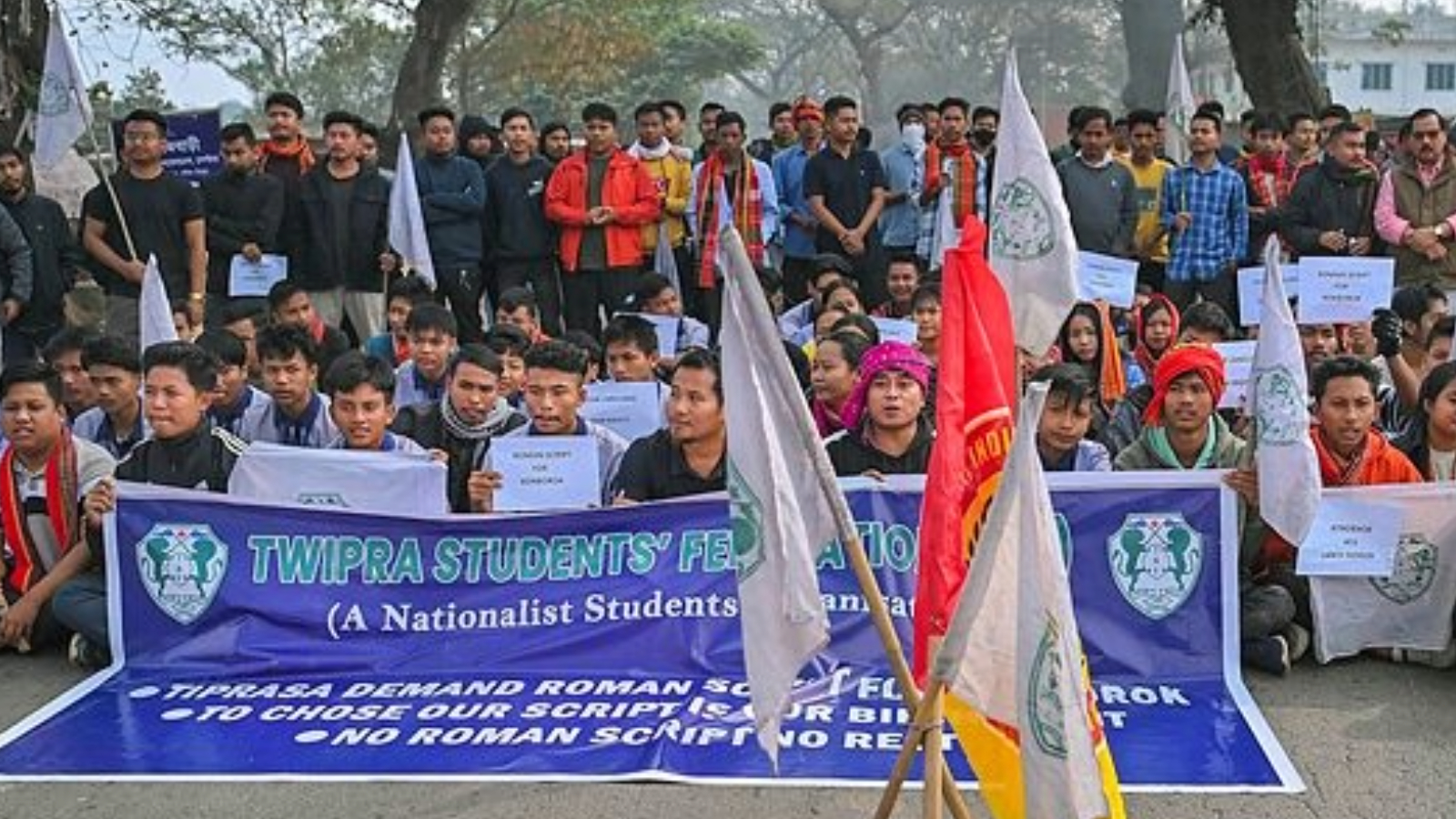 android, tipra motha student wing withdraws indefinite strike after tripura govt accepts roman script demand for kokborok