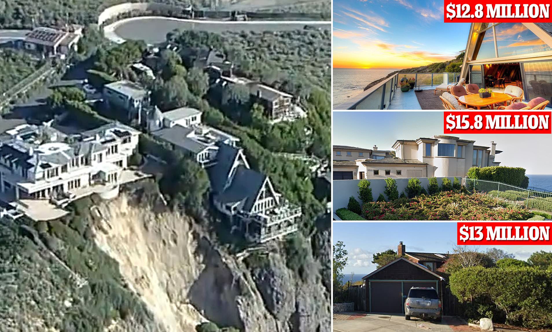 Living On The Edge! Incredible Aerial Footage Shows Three Millionaire ...