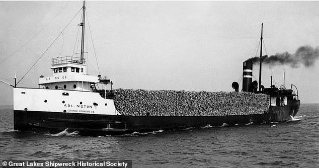 shipwreck hunters finally discover historic vessel that mysteriously sank with its captain in 650ft of water in lake superior 84 years ago - as they share stunning underwater footage