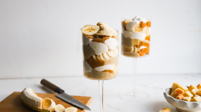 Butterscotch And Miso-Roasted Banana Mini Trifles Recipe