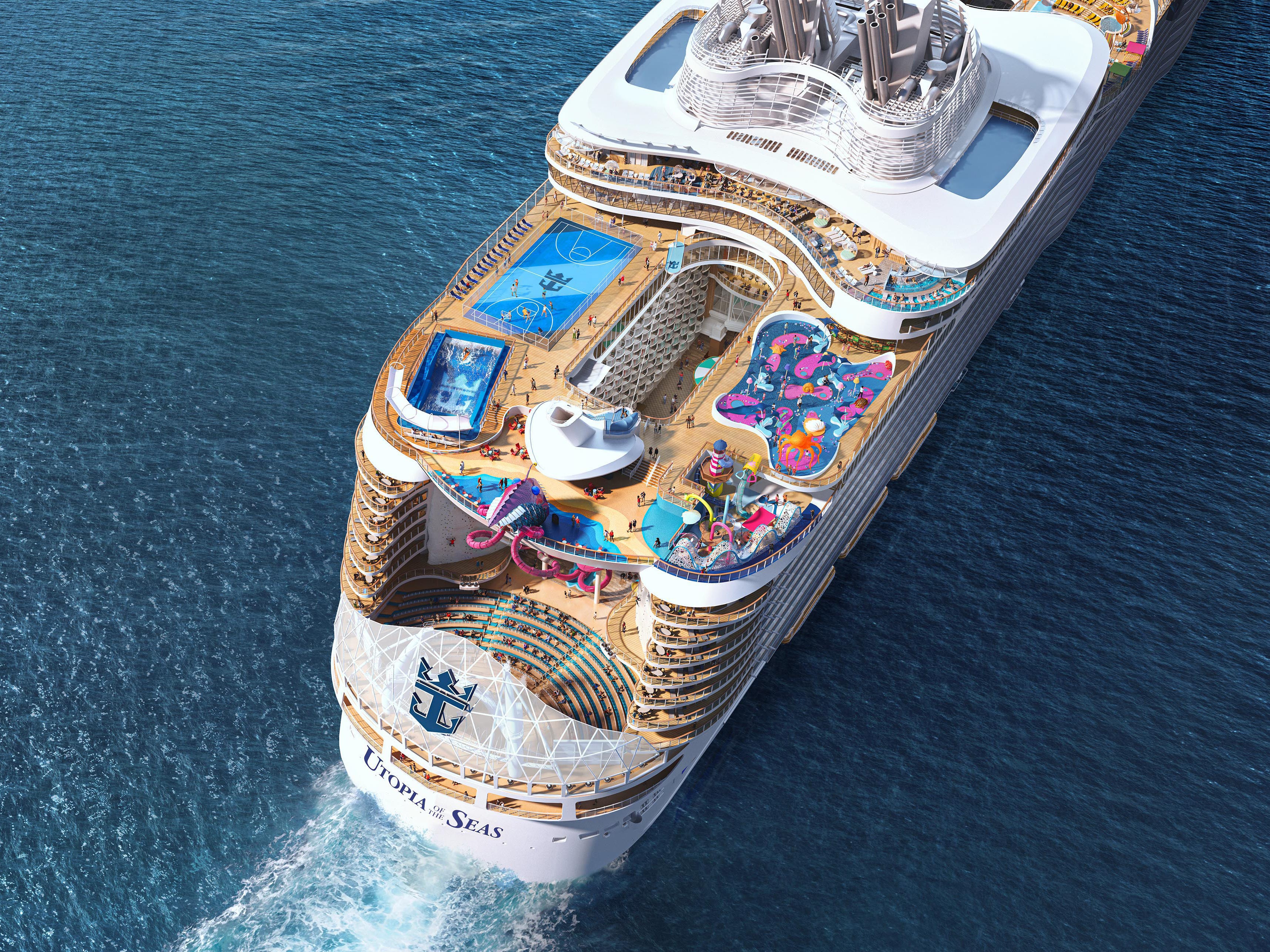 <ul class="summary-list"><li>Royal Caribbean is preparing for the July debut of its next mega-ship, Utopia of the Seas.</li><li>Utopia will enter service six months after the debut of its wildly popular predecessor,<a href="https://www.businessinsider.com/royal-caribbean-icon-of-the-seas-cruise-ship-review-photos-2024-2"> Icon of the Seas</a>.</li><li>Take a look at Royal Caribbean's plans for the upcoming 7,958-person mega-ship.</li></ul><p>Royal Caribbean has been basking in the wild booking frenzy of its newest ship: <a href="https://www.businessinsider.com/royal-caribbean-icon-of-the-seas-cruise-ship-photo-tour-2024-1">the Icon of the Seas</a>, officially the world's largest cruise ship. </p><p>But behind the scenes, the cruise line is already prepping to debut its next giant vessel: 1,188-foot-long Utopia of the Seas.</p><p>In July — only six months after <a href="https://www.businessinsider.com/icon-of-the-seas-joins-royal-caribbean-fleet-2023-11">Icon's debut</a> — the upcoming mega-ship will join its fleet with a series of three- to four-night cruises from Florida's Port Canaveral, Royal Caribbean says. </p><p>And it's sure to add more traffic to what's already one of the world's busiest cruising hubs: Royal Caribbean says Utopia will accommodate up to 7,958 people, including 5,668 guests.</p><div class="read-original">Read the original article on <a href="https://www.businessinsider.com/new-royal-caribbean-giant-cruise-ship-utopia-of-seas-photos-2024-2">Business Insider</a></div>