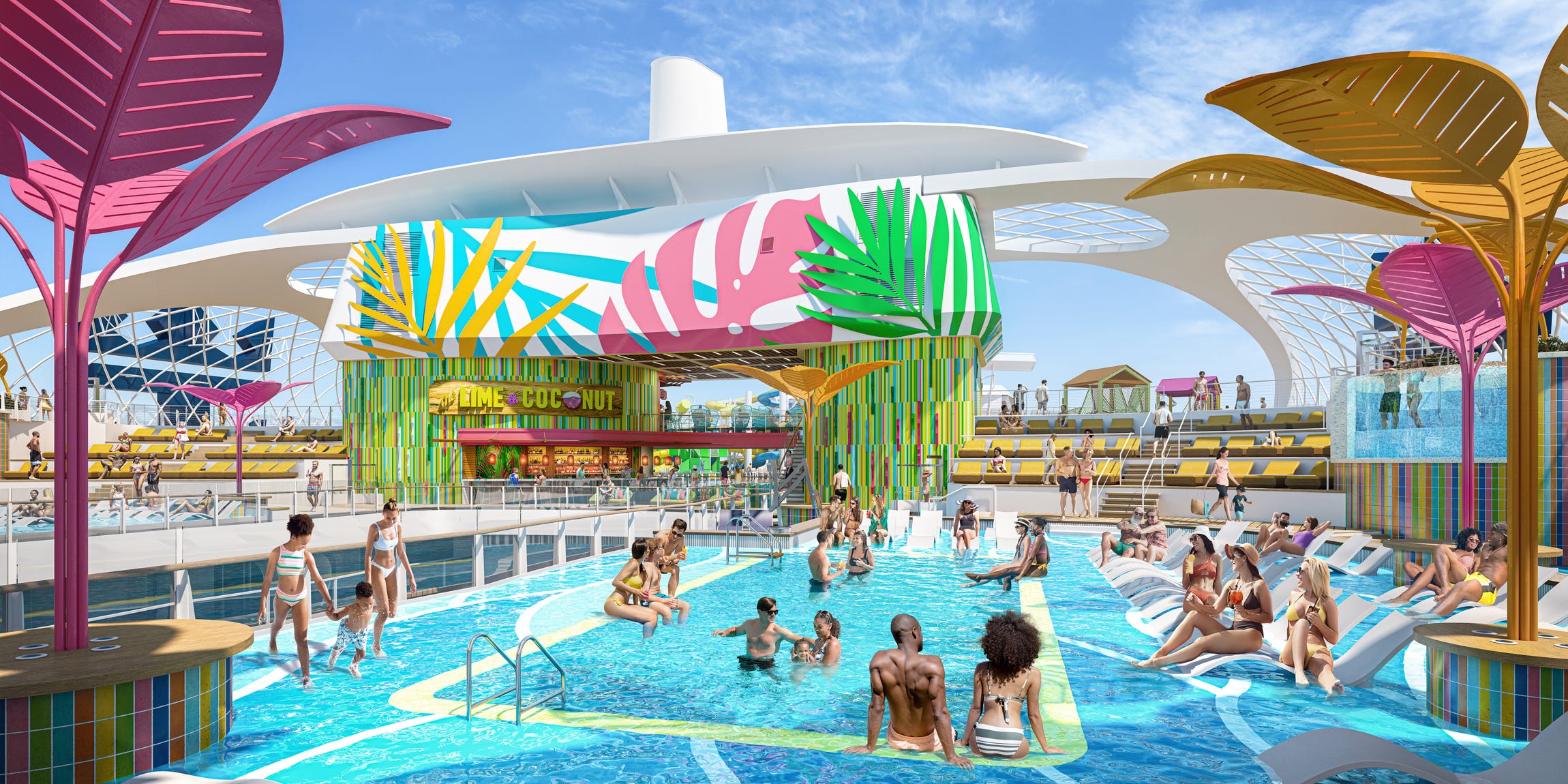 <p>Why have one pool when you can have five? The cruise line says it's adding five swimming holes, eight hot tubs, and three water slides to the upcoming vessel.</p><p>While not family-friendly, gamblers will be overjoyed to see two casinos, totaling more than 370 slot machines, in the plans. Because what's a <a href="https://www.businessinsider.com/cruise-industry-business-model-changing-bad-news-for-travelers-2023-4">cruise vacation without spending more money</a> than you anticipated?</p>