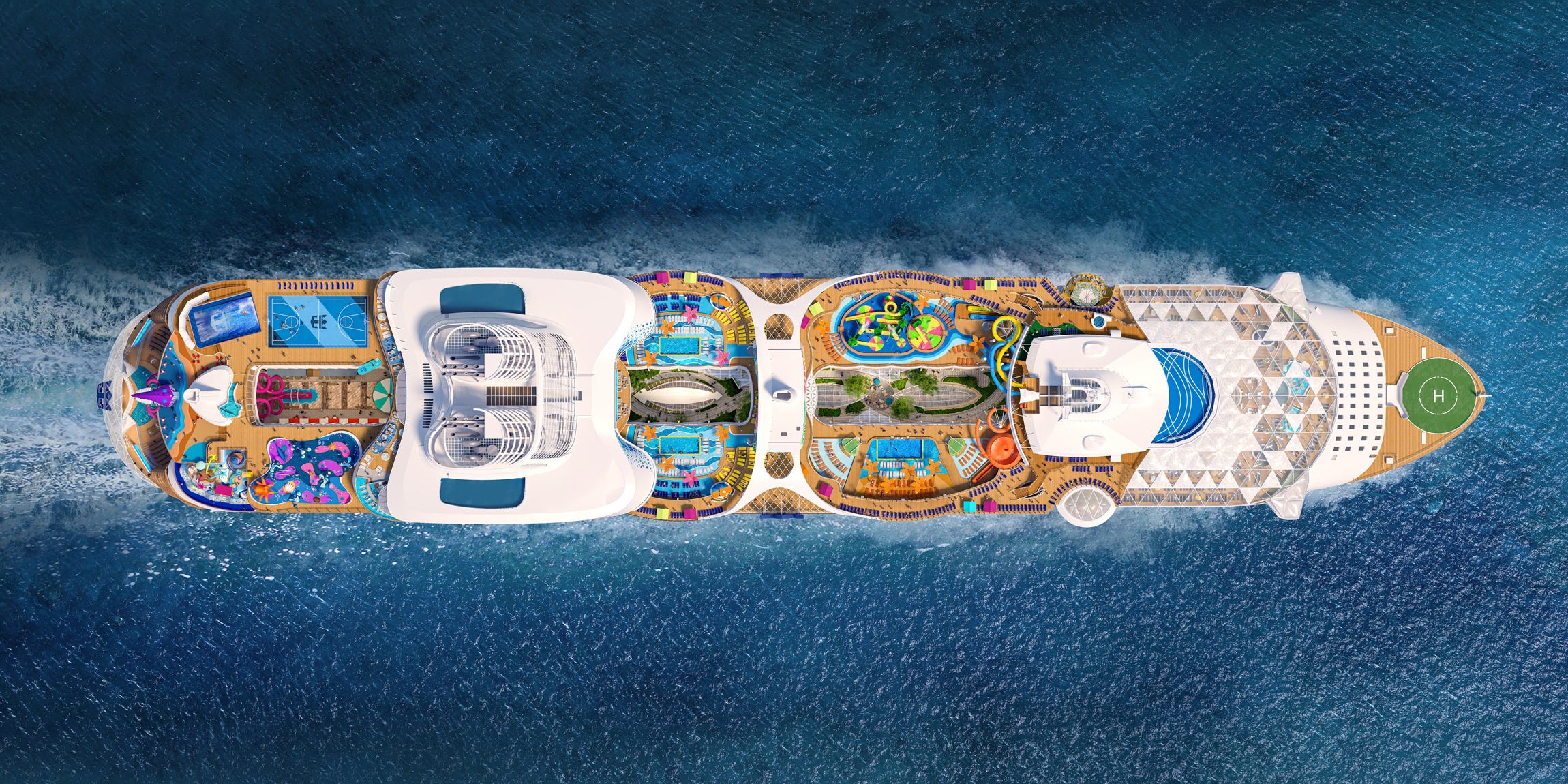 <p>Instead, the upcoming floating resort would join Royal Caribbean's previous Oasis class — the same group as the runner-up in the world's largest cruise ship competition, <a href="https://www.businessinsider.com/royal-caribbean-wonder-of-the-seas-worlds-largest-cruise-tour-2022-12">Wonder of the Seas</a>.</p>