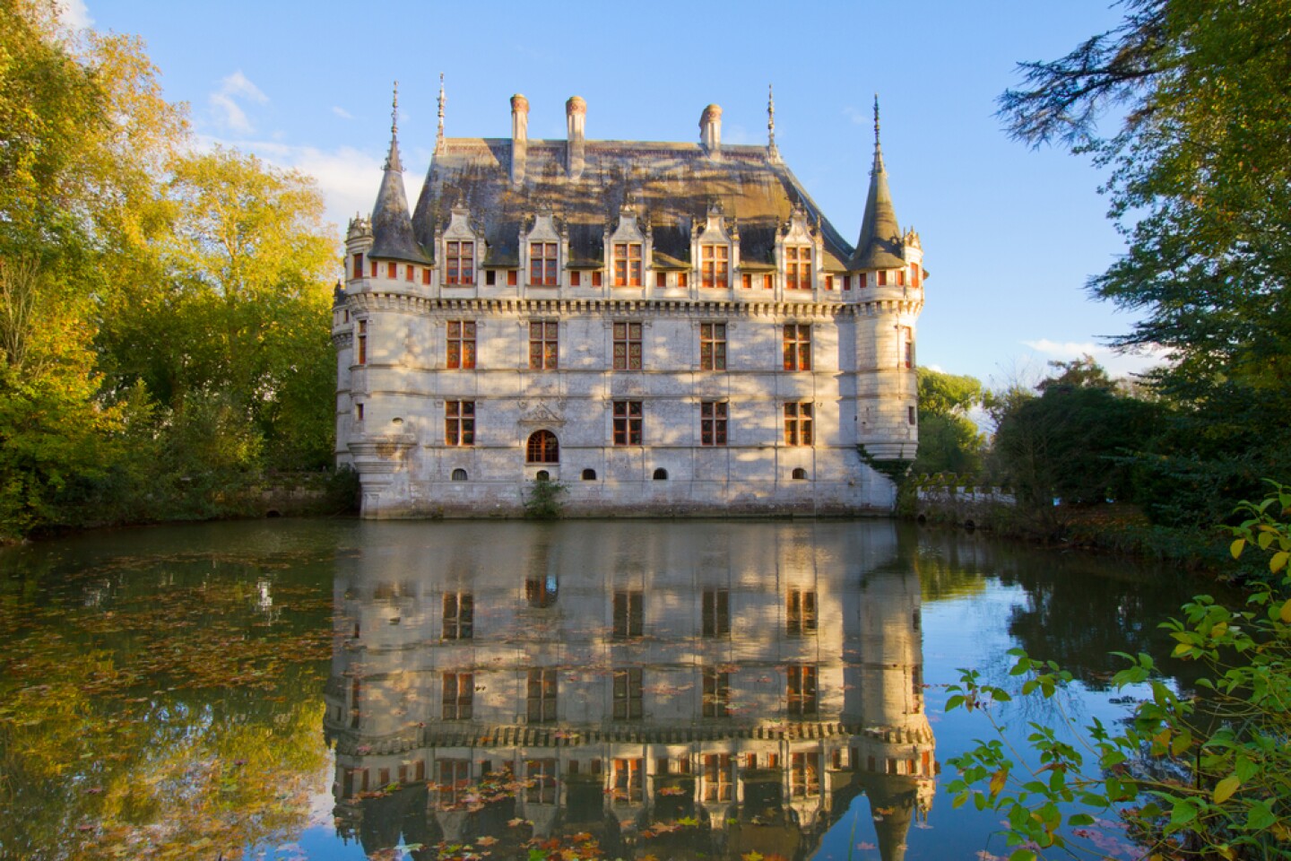 <a>Château d'Azay-le-Rideau showcases early French Renaissance design and architecture.</a>