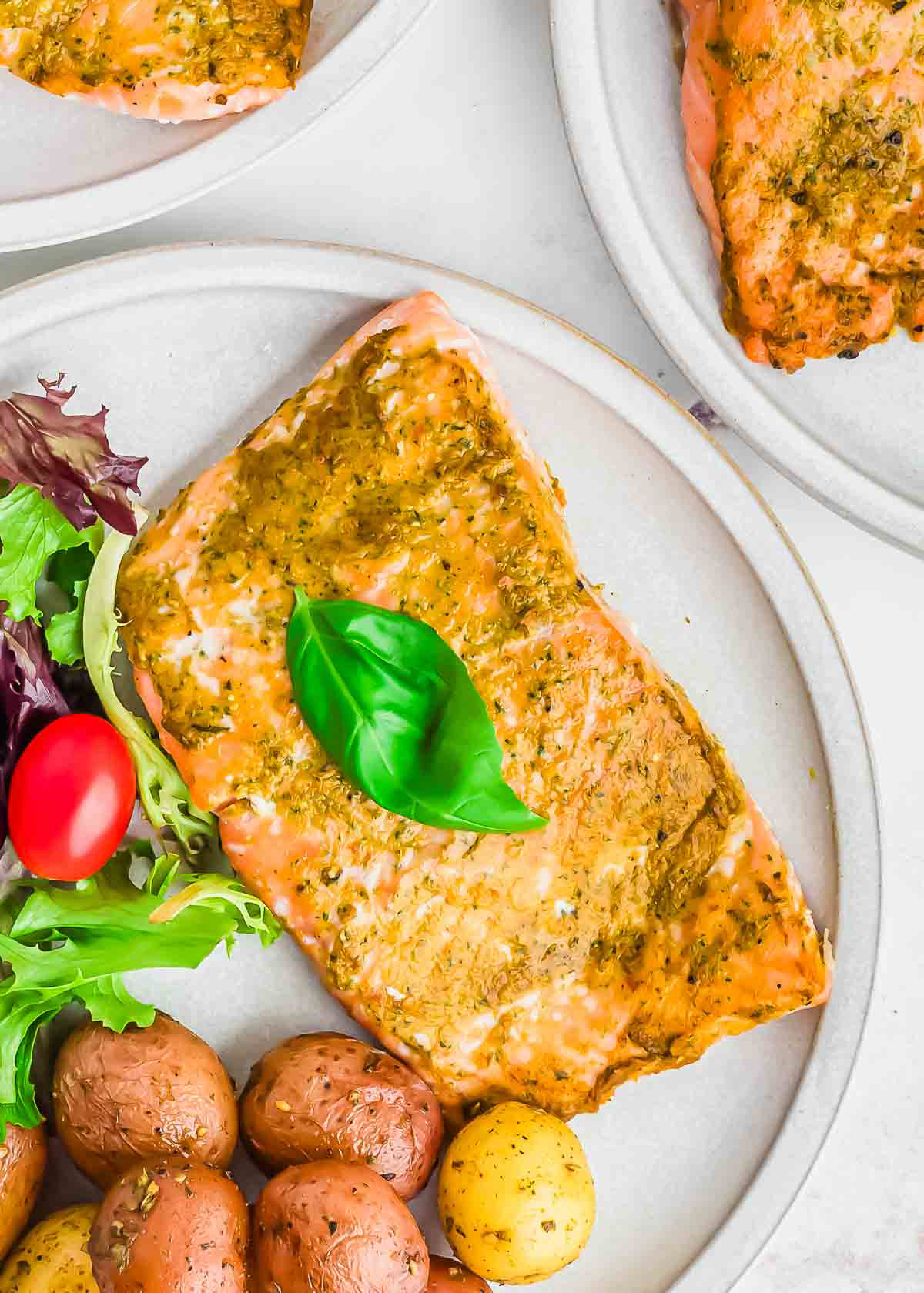 5-Ingredient Baked Pesto Salmon Saves Weeknight Cooking!