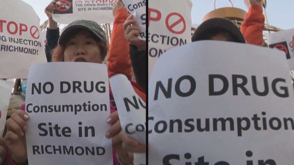 ‘no drugs!’ chant erupts at chaotic meeting on proposed consumption site in richmond