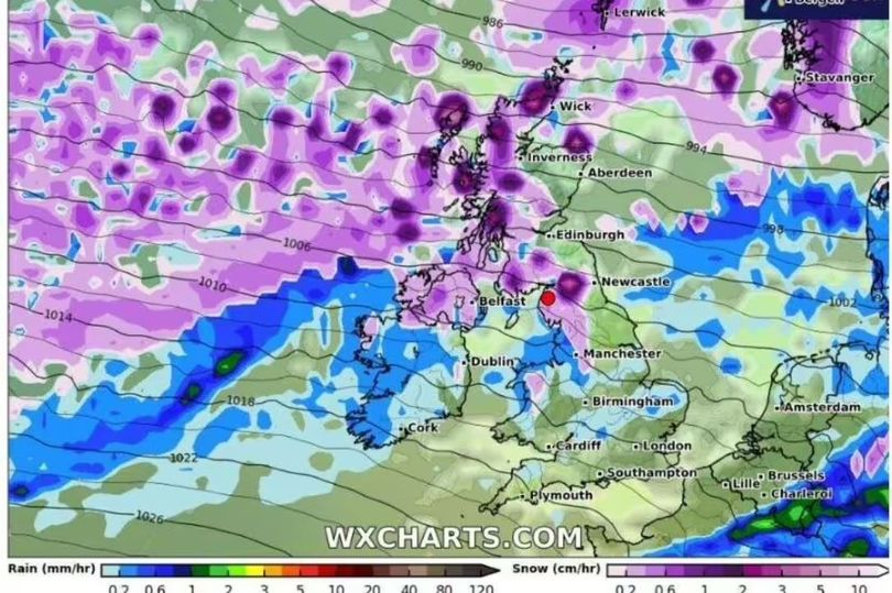 scotland on hit list for huge snow wall dumping up to 4 inches per hour next week
