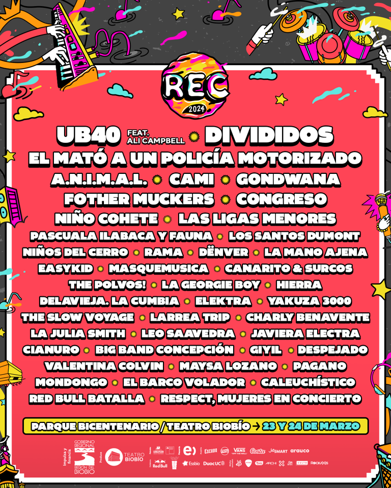 Festival REC 2024 de Concepción el line up de artistas