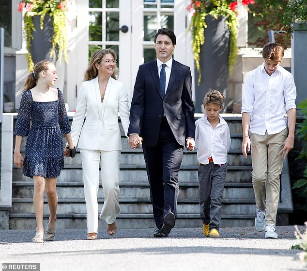 justin trudeau's ex-wife sophie grégoire is seen leaving ottawa restaurant with her new beau dr. marcos bettolli and her three kids - months after announcing her split from canadian pm