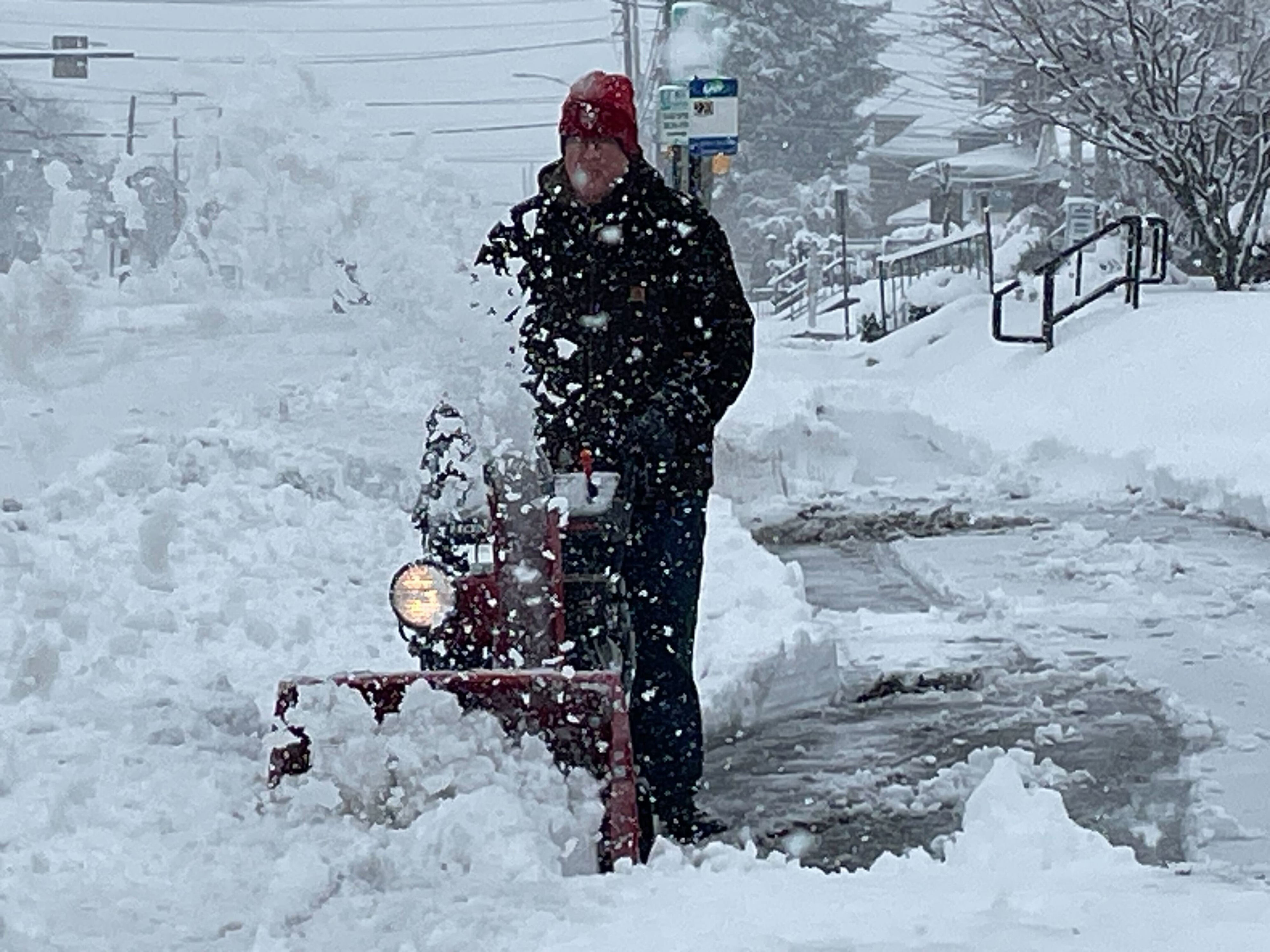 snow moves out of the lehigh valley after coastal storm delivers up to a foot of snow, causing widespread power outages