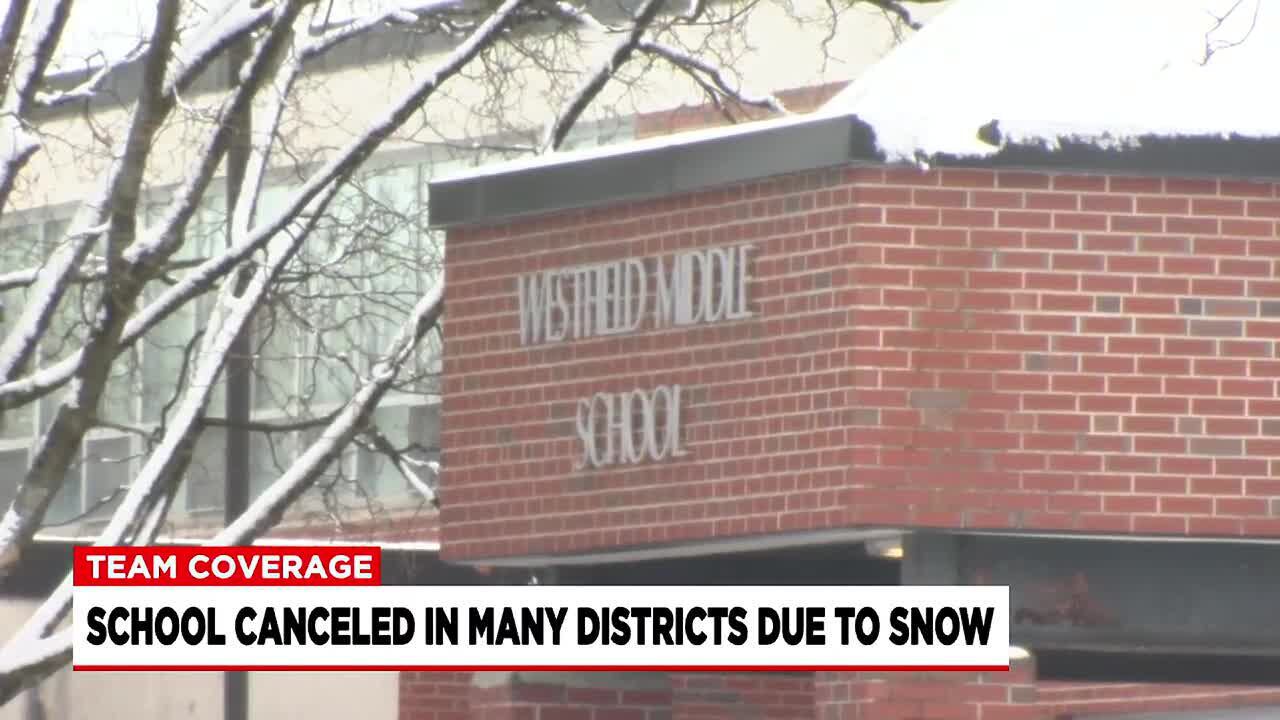 School Canceled In Many Districts Due To Snow