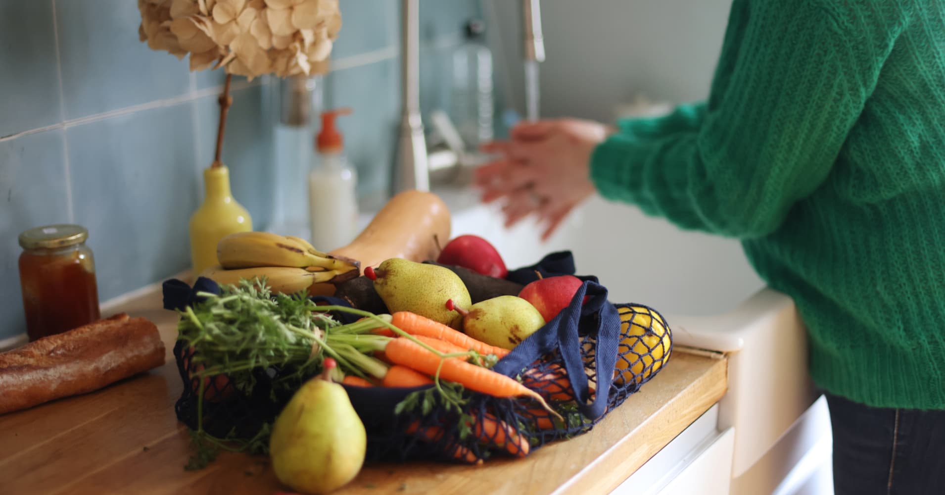 use these 3 simple steps to wash fruits and vegetables so they're safe to eat, says registered dietitian nutritionist