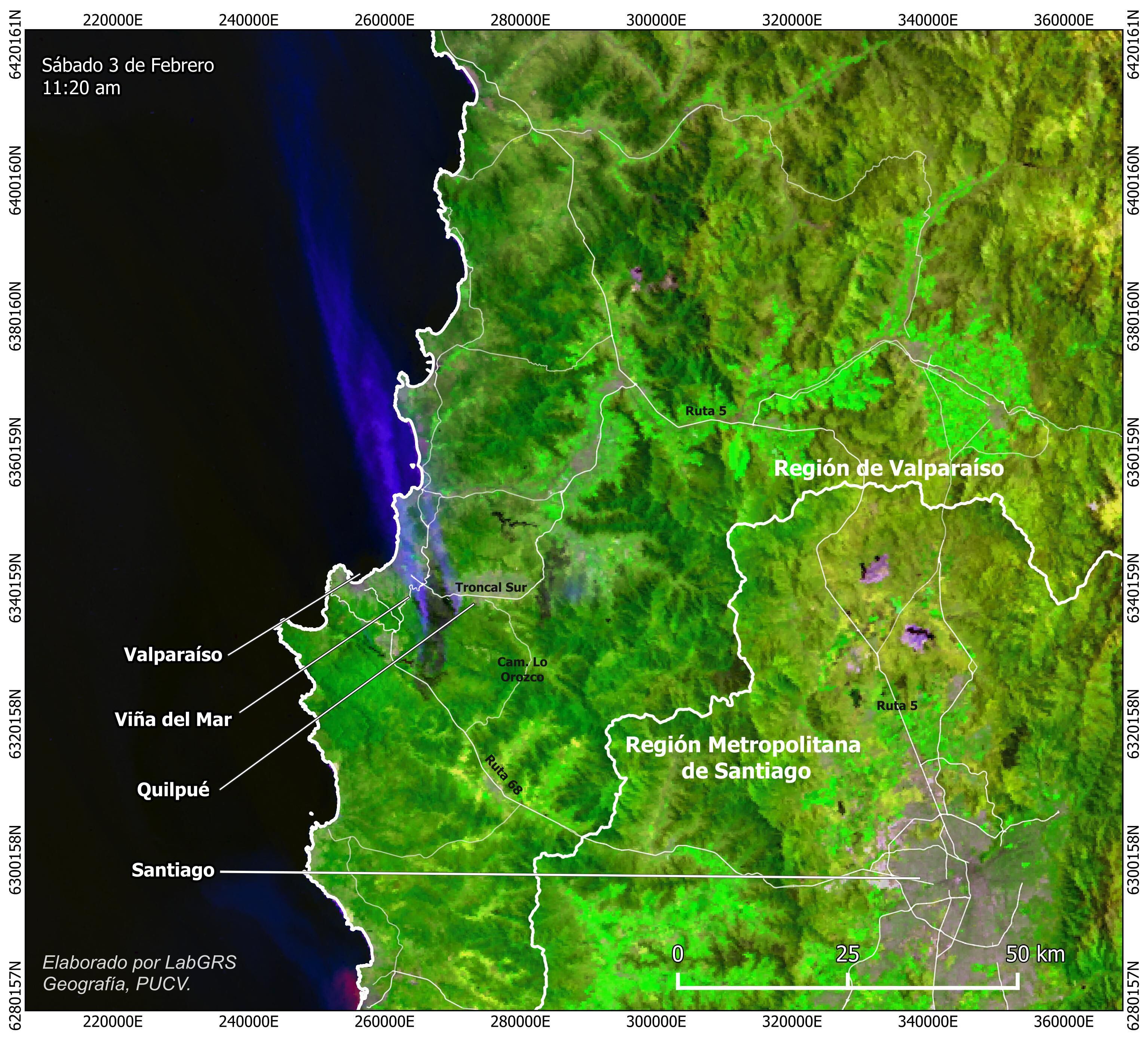 incendios en la región de valparaíso: primeras imágenes satelitales de la nasa revelan la magnitud y severidad de los siniestros
