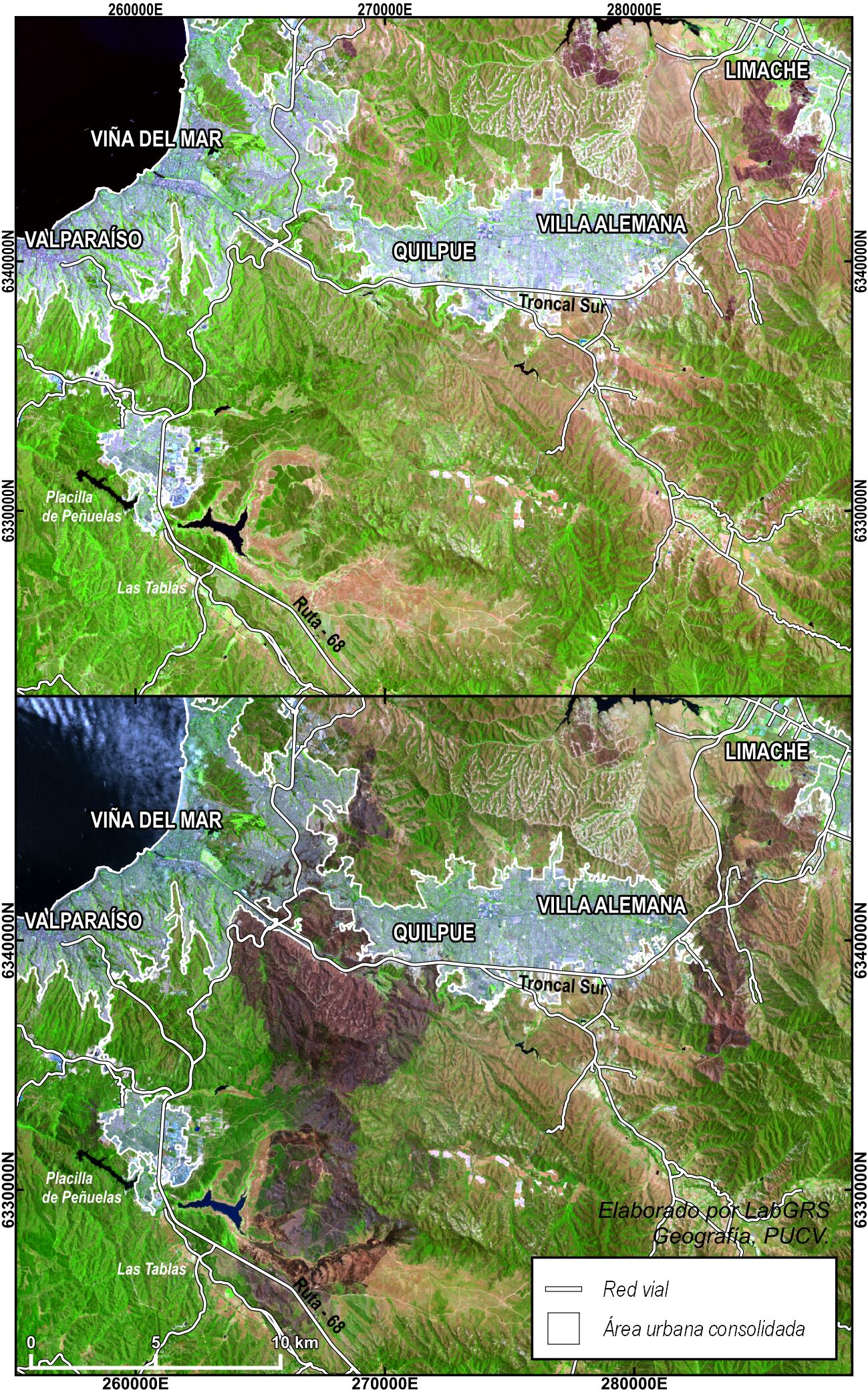 incendios en la región de valparaíso: primeras imágenes satelitales de la nasa revelan la magnitud y severidad de los siniestros
