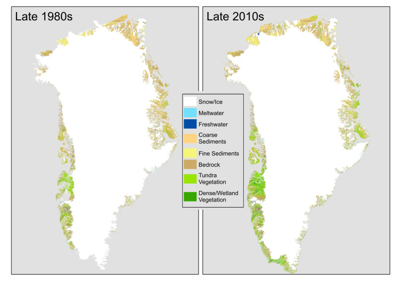 αλλάζει.,. χρώμα η γροιλανδία: τι κρύβεται κάτω από τους πάγους που λιώνουν