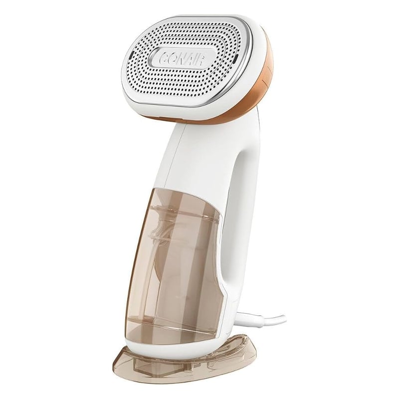 <p><a href="https://www.amazon.com/Conair-Hand-Held-ExtremeSteam-Garment-Steamer/dp/B09RWBK7GF">BUY NOW</a></p><p>$61</p><p><a href="https://www.amazon.com/Conair-Hand-Held-ExtremeSteam-Garment-Steamer/dp/B09RWBK7GF" class="ga-track"><strong>Conair Hand-Held Turbo ExtremeSteam Garment Steamer</strong></a> ($61) </p><p>This steamer is a great alternative if you're unsure whether your hotel or Airbnb will have an iron. You don't need an ironing board to use it, and according to one of our editors who loves it, the entire de-wrinkling process should take less than 10 minutes. Read our <a href="https://www.popsugar.com/smart-living/conair-hand-held-turbo-garment-steamer-review-49301735" class="ga-track">Conair Hand-Held Turbo ExtremeSteam Garment Steamer review </a>for more.</p> <p><strong>Editor Quote:</strong> "I appreciate the fact that this steamer is so much easier to use than a traditional ironing board, yet it manages to deliver just as excellent results - and also cuts the time that it would normally take me to manually iron a shirt or sheet in half." - Kyley Warren, assistant editor, Commerce</p>